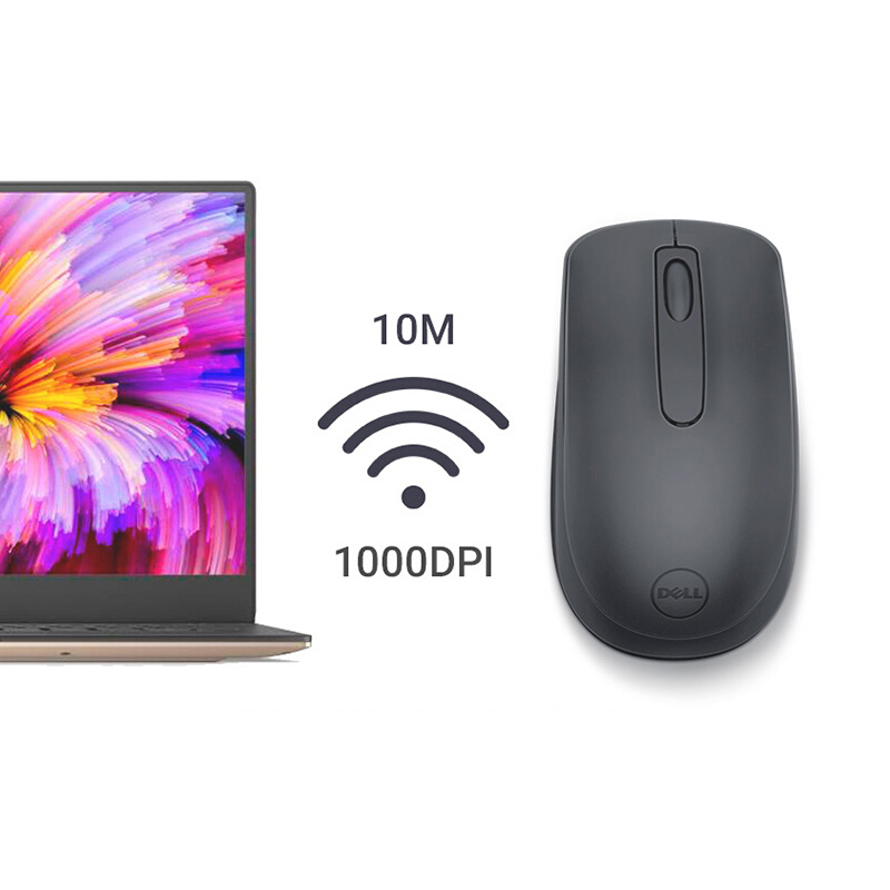 戴尔 DELL WM118 无线办公鼠标 黑色 计价单位: 个