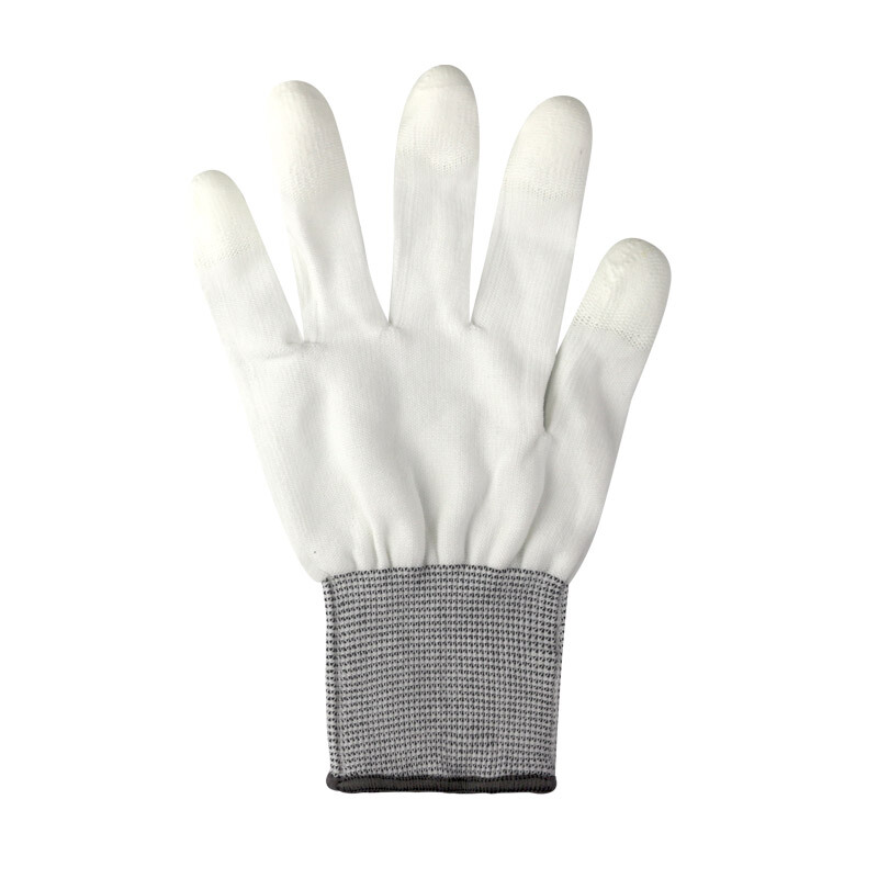 谋福  80363 耐磨PU涂掌手套  尼龙 L号 灰色边 24cm 10副装 计价单位: 打