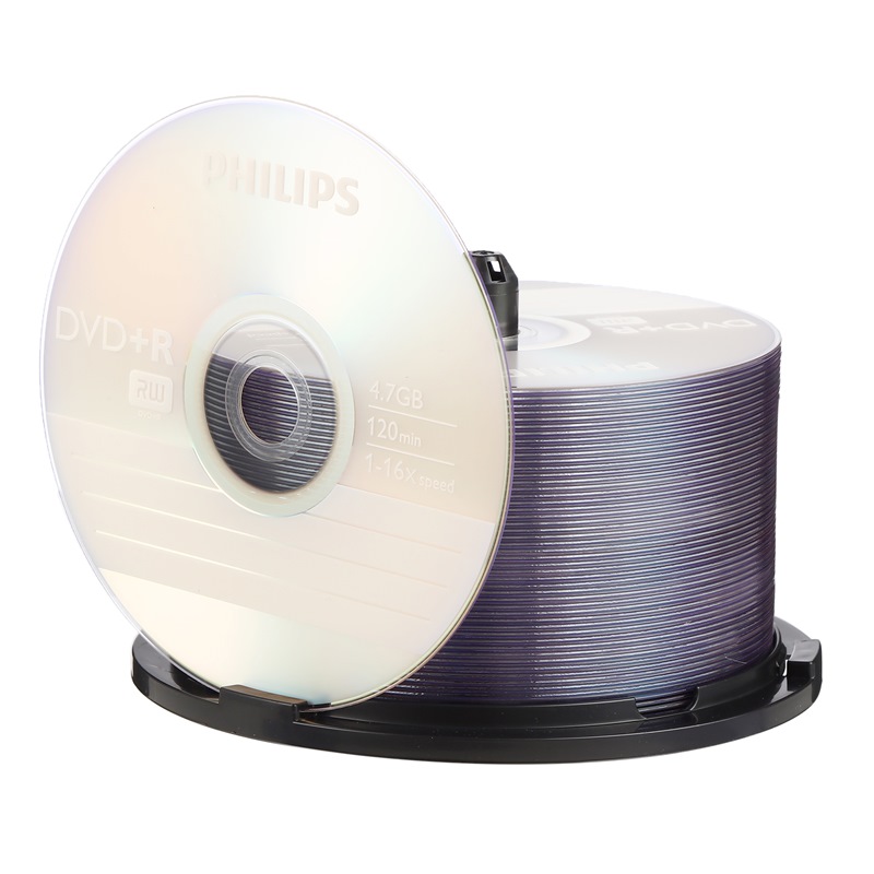 飞利浦 PHILIPS DVD+R 光盘 4.7G 16X 桶装50片 计价单位: 筒