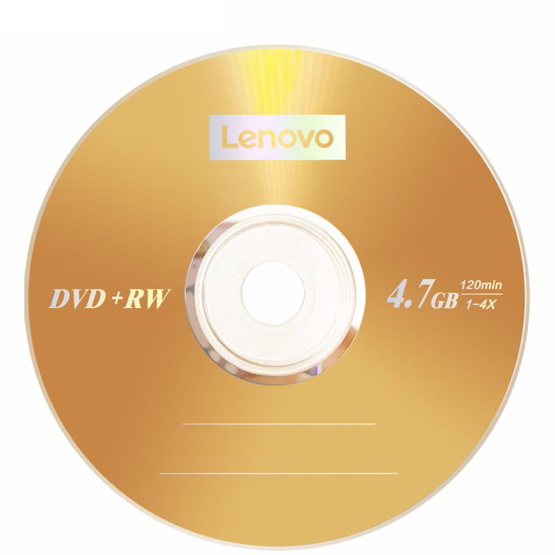 联想 Lenovo DVD+RW 刻录盘 1-4速 4.7GB 台产档案系列 可擦写 可重复刻录 桶装10片 计价单位: 盒