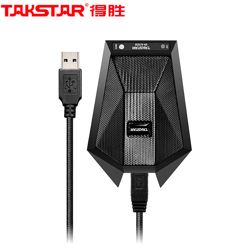 得胜 TAKSTAR BM-621USB 界面电容麦克风 内置声卡 黑色 计价单位: 个
