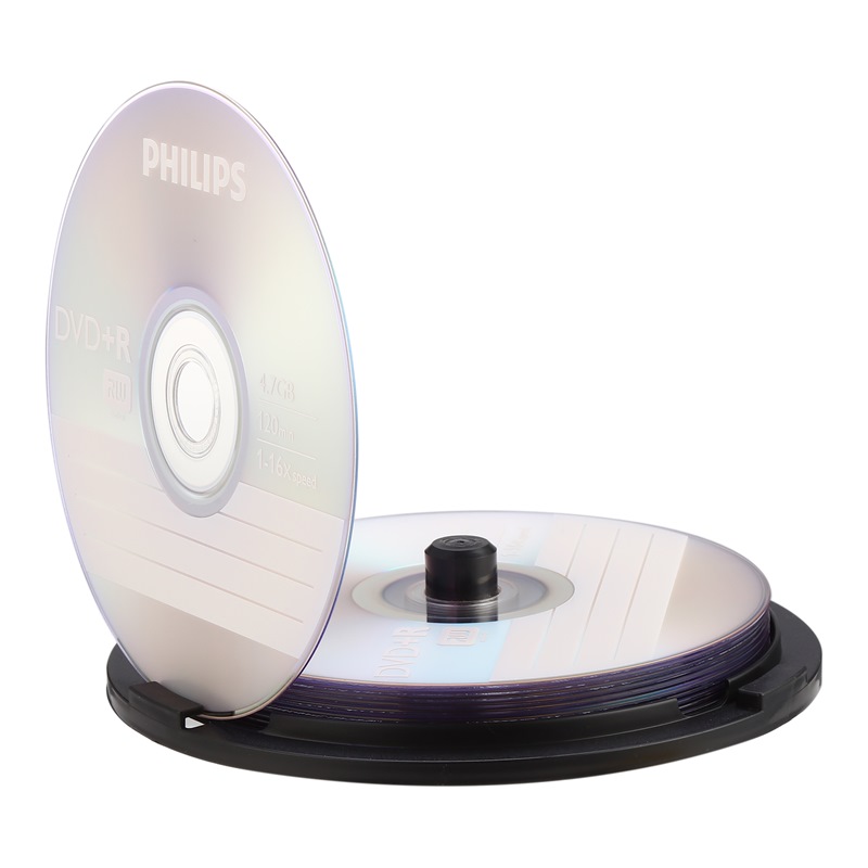飞利浦 PHILIPS DVD+R 刻录盘 16速 4.7G 桶装10片 计价单位: 筒
