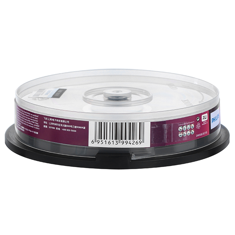 飞利浦 PHILIPS DVD+R 刻录盘 16速 4.7G 桶装10片 计价单位: 筒