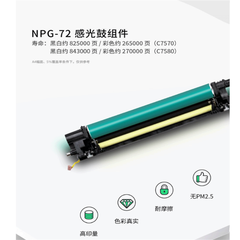 佳能 CANON NPG-72 感光鼓 彩色 适用于iR-ADV C7565/C7570/C7580机型 计价单位: 个