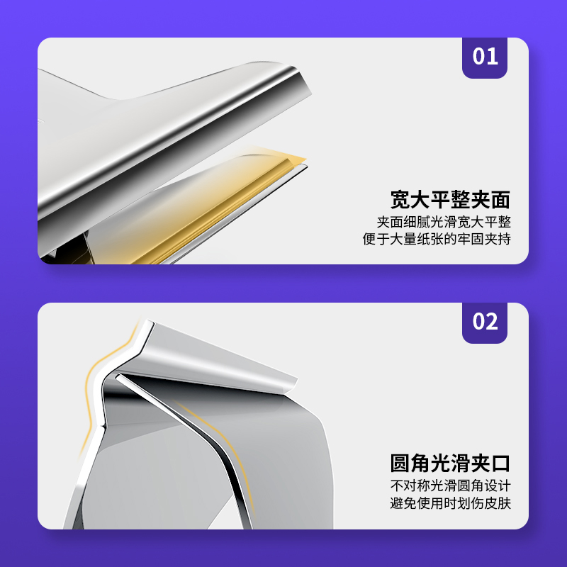 得力 deli 9532 山形铁票夹 3只/包 银色 一包装 计价单位: 包