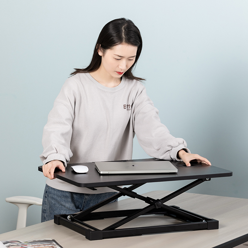 得力 deli 33406 站立办公升降台 黑色 计价单位: 个