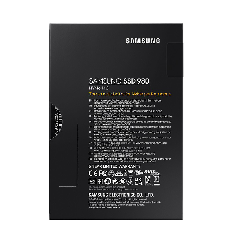 三星 SAMSUNG MZ-V8V500BW SSD固态硬盘 500GB M.2接口 NVMe协议 980 计价单位: 块