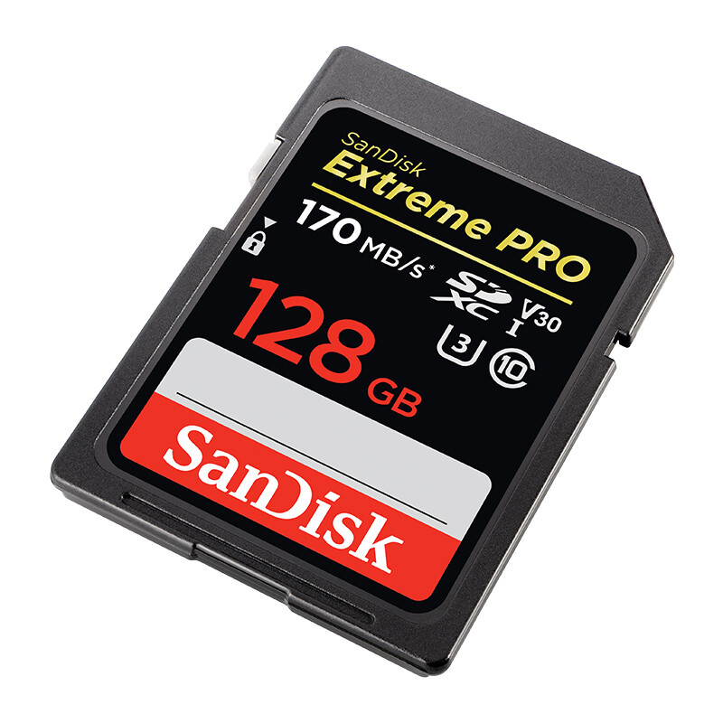 闪迪 SANDISK 128g SD存储卡 U3 C10 V30 4K至尊超极速版数码相机内存卡 读速170MB/s 写速90MB/s  计价单位:张