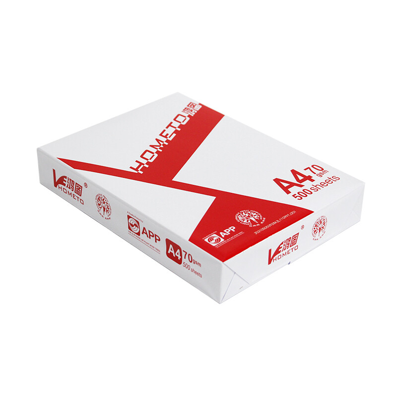 鸿图 HOMETO A4  70g 复印纸  500张/包  5包/箱 计价单位:包