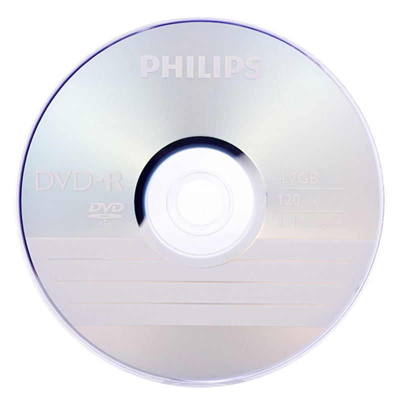 飞利浦 PHILIPS DVD-R 空白刻录光盘  4.7G 120min 1-16速  10片/桶 计价单位:桶