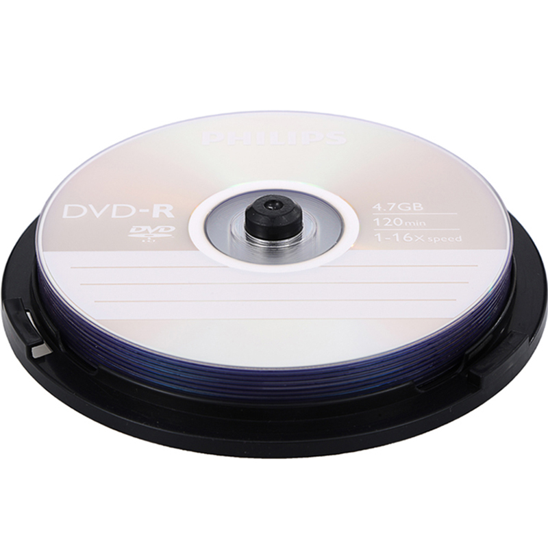 飞利浦 PHILIPS DVD-R 空白刻录光盘  4.7G 120min 1-16速  10片/桶 计价单位:桶