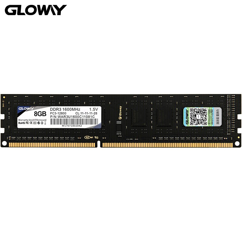光威 GLOWAY DDR3 8G 1600 台式机内存条 战将系列 计价单位:块