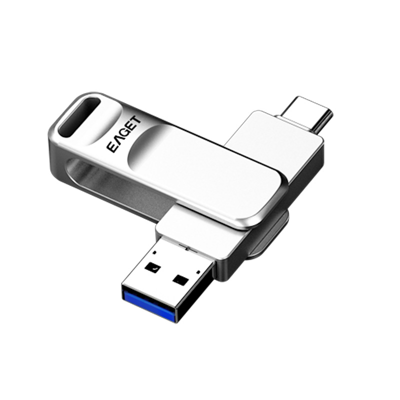 忆捷 EAGET CF20 U盘128GB Type-C USB3.0 旋转金属 计价单位:个