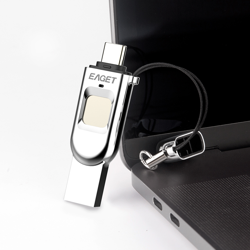 忆捷 EAGET HF-C01 U盘 256GB Type-C USB3.1 指纹加密 计价单位:个