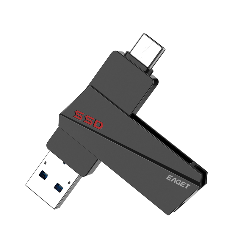 忆捷 EAGET SU20 固态U盘128G USB3.2 Gen2双接口高速传输 计价单位:个