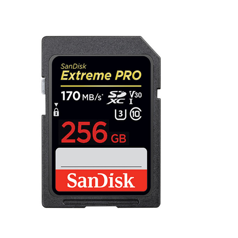 闪迪 SANDISK 256GB 存储卡 SD存储卡 U3 C10 V30 4K至尊超极速版数码相机内存卡 读速170MB/s 计价单位:个