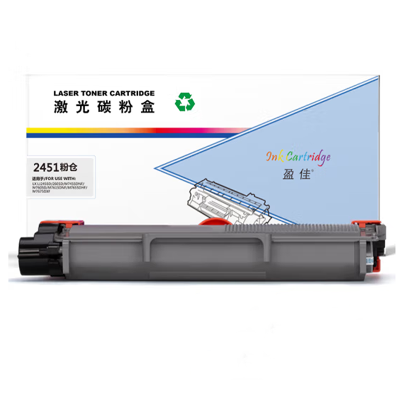 盈佳 INK CARTRIDGE LT2451H 黑色粉盒 2600页 商专版 适用联想M7400pro LJ2405D LJ2605D LJ2655DN M7605D M7615DNA M7455DNF M7655DHF 计价单位:个