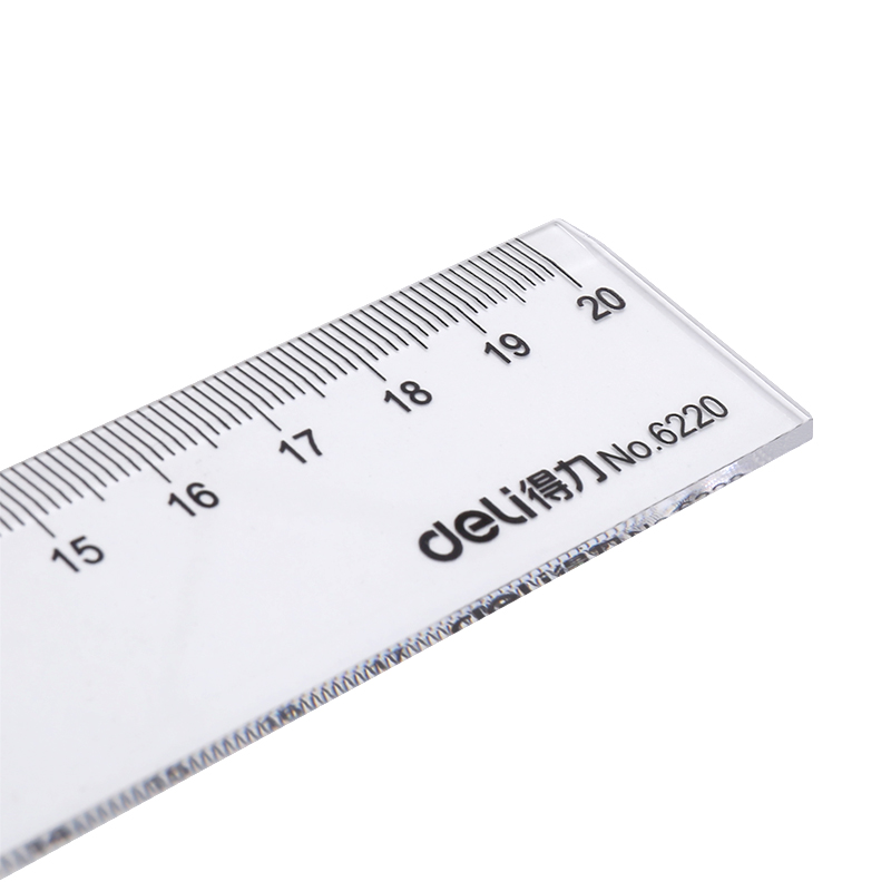 得力 deli 6220 桌面文具/直尺20cm 计价单位:个