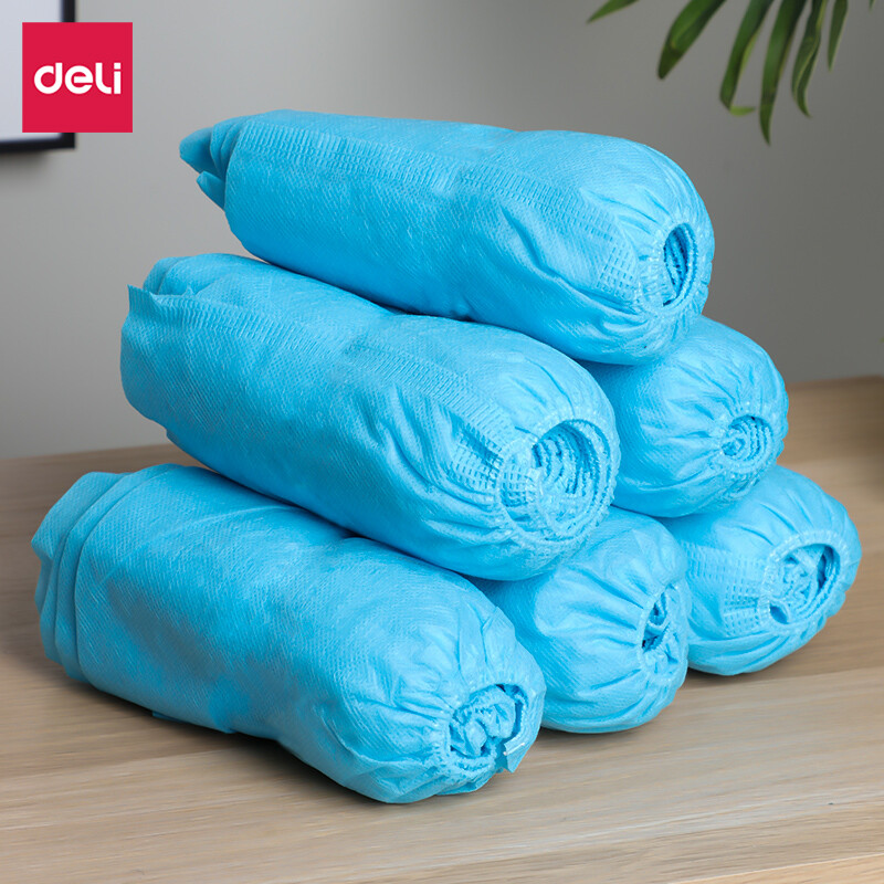 得力 deli 19800 无纺布鞋套  加厚 防滑 耐磨 蓝色 40只/包 计价单位:包 得力 deli 19800 无纺布鞋套  加厚 防滑 耐磨 蓝色 40只/包 计价单位:包