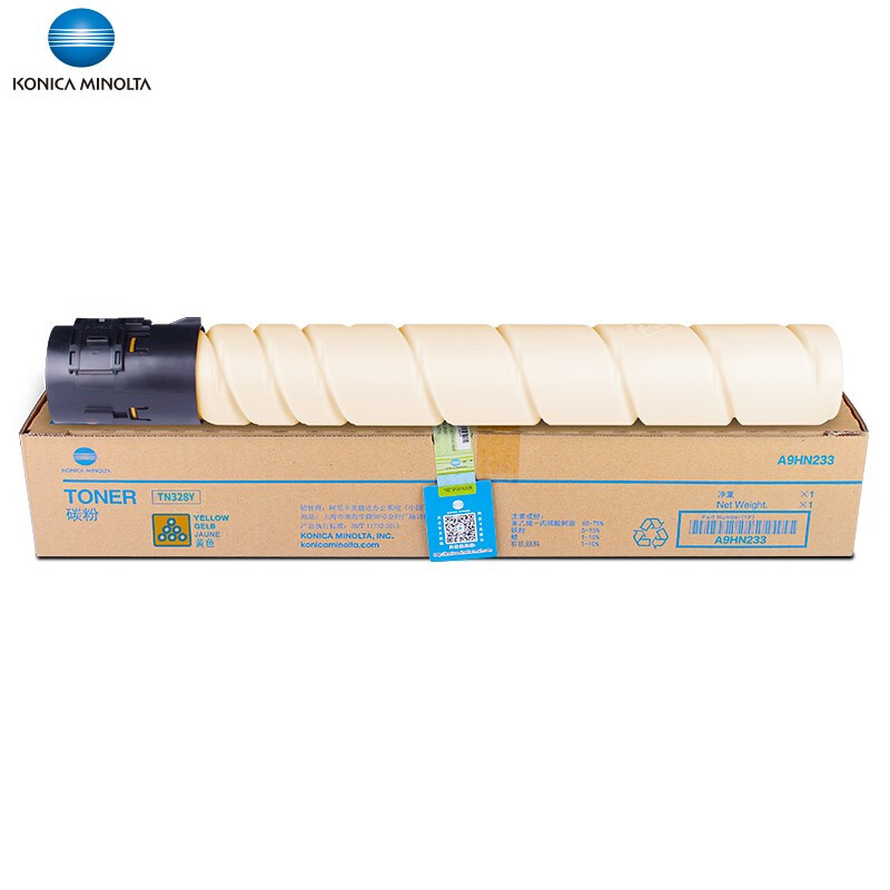 柯尼卡美能达 KONICA MINOLTA TN328Y 原装粉盒 黄色 适用于C300i C360i 约28000页 计价单位:套