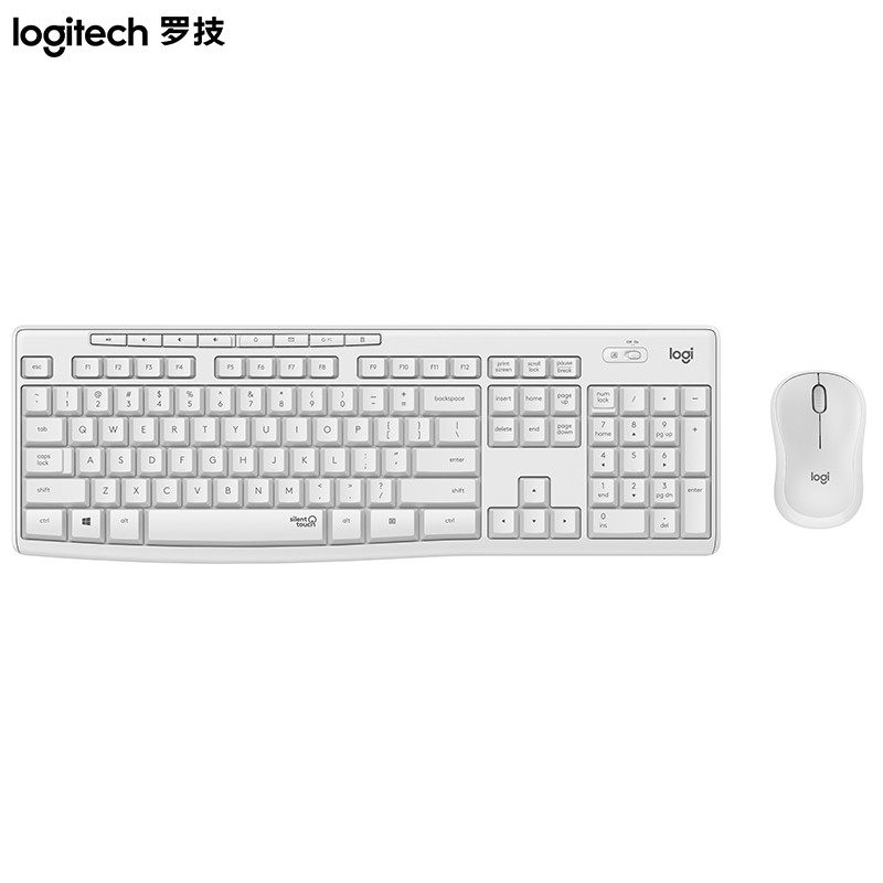 罗技 LOGITECH MK295 无线键鼠套装 全尺寸带无线2.4G接收器 白色 计价单位:套