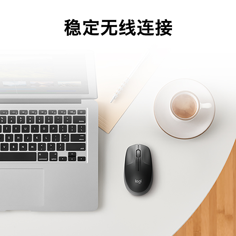 罗技 LOGITECH M190 全尺寸无线鼠标 石墨黑 计价单位:个
