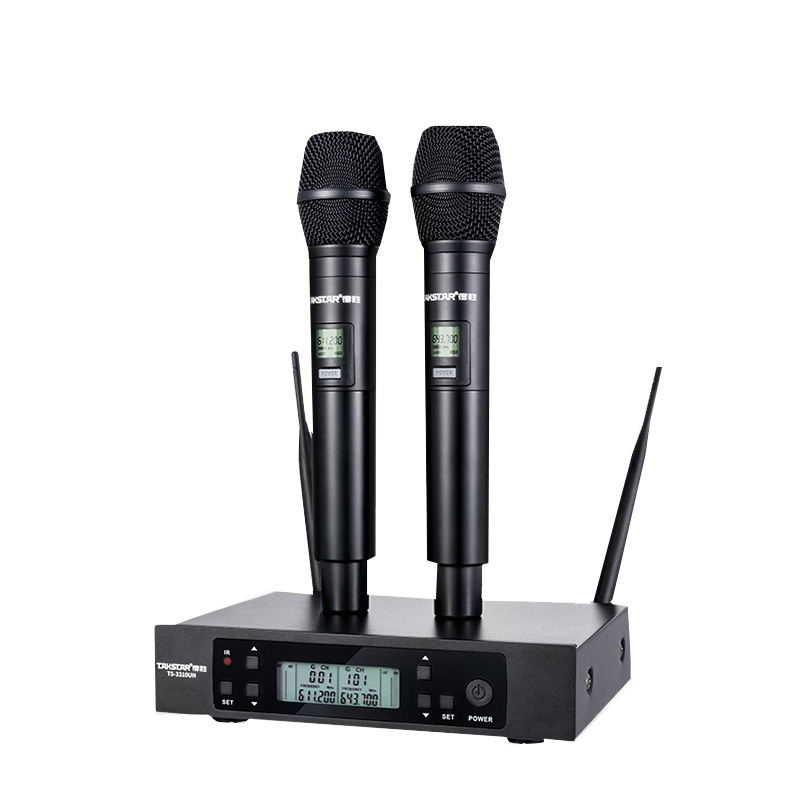 得胜 TAKSTAR TS-3310UH 一拖二无线话筒 100米传输 自动扫频 U段 计价单位:套