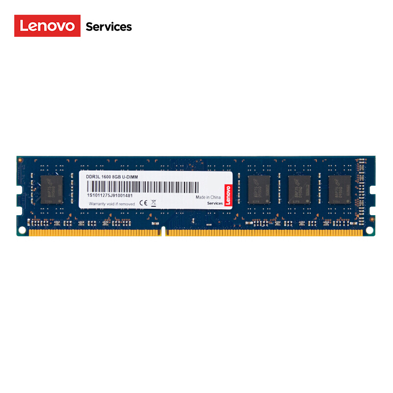 联想 Lenovo DDR3L 1600 8G 台式机内存条 低电压版 兼容标准电压 计价单位:条