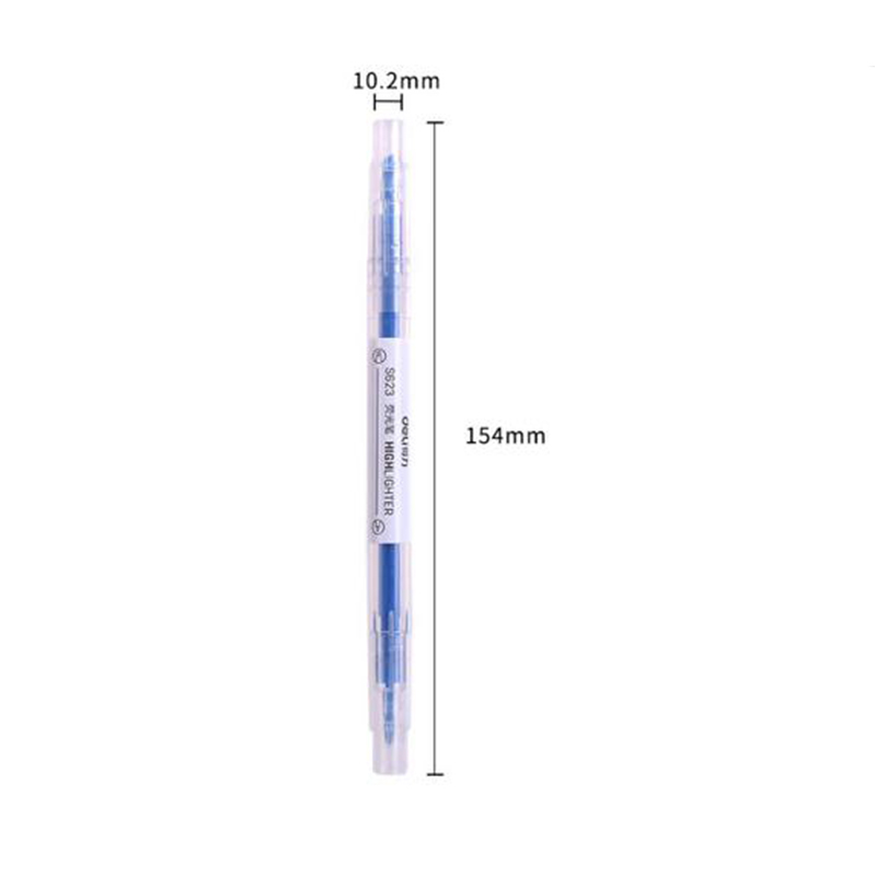 得力 deli S627 双头荧光笔 6色 6支/盒 计价单位:盒
