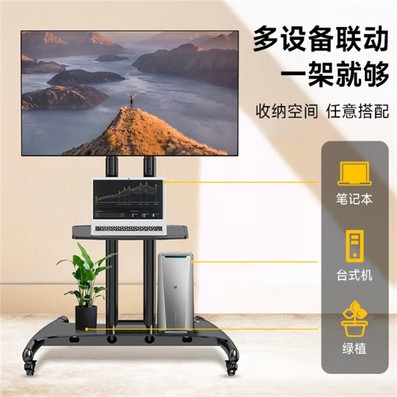 NB  AVA1500-60-1P 落地移动电视支架 32-75英寸  不含安装 计价单位:台