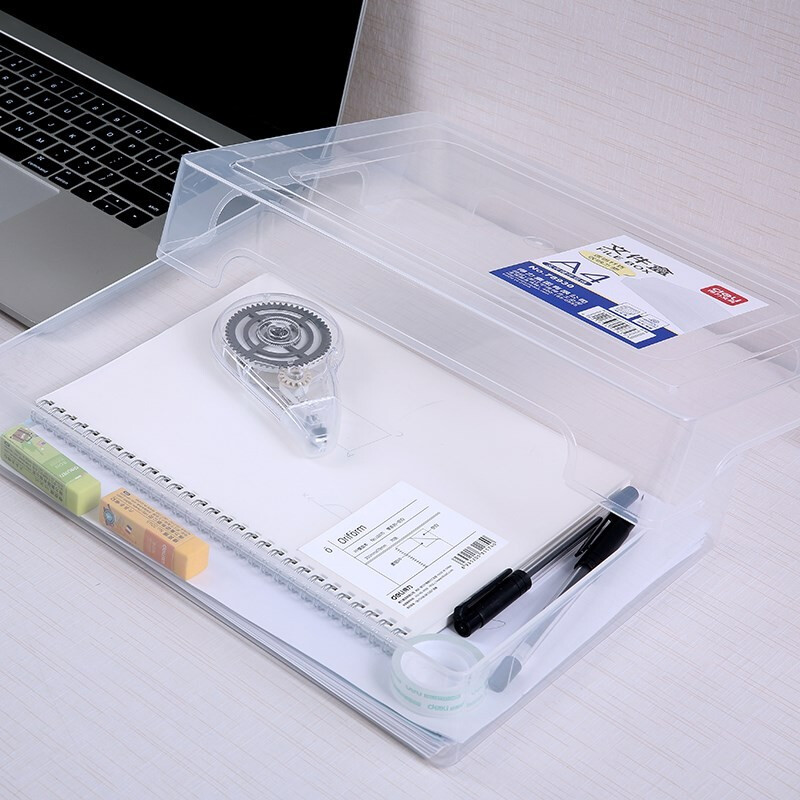 得力 deli 78930 A4文件盒 透明 计价单位:个