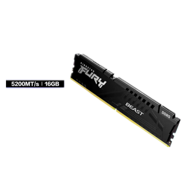 金士顿 KINGSTON DDR5  台式机内存条  FURY 16GB 5200频 Beast野兽系列 骇客神条 计价单位:个