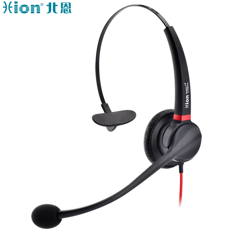 北恩 HION U90 头戴式单耳话务耳 智能降噪 USB接口 计价单位:个