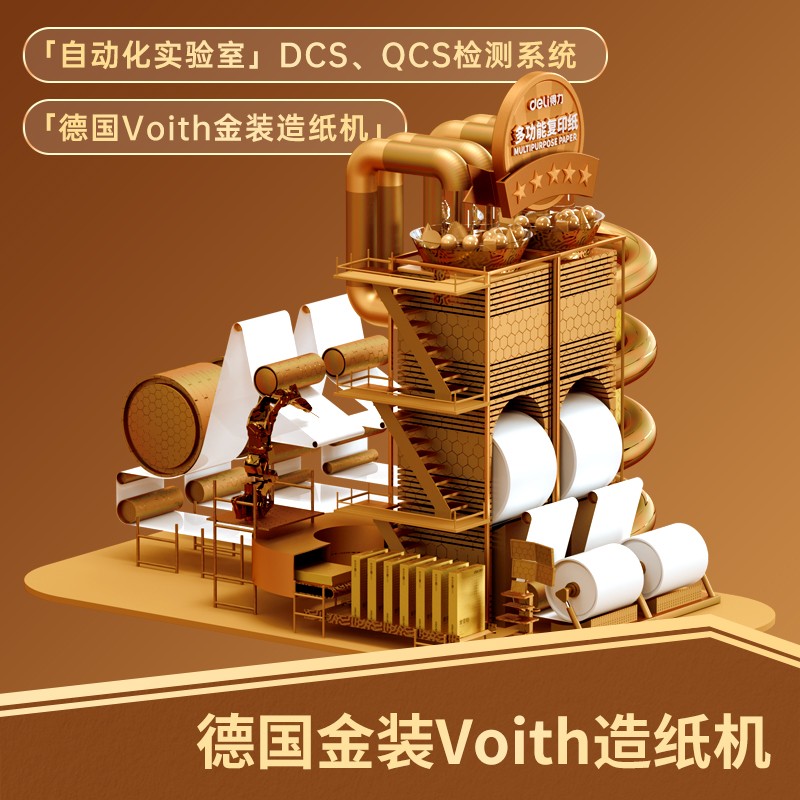 得力 deli 3564 金佳铂高档复印纸 A4 80g 500张/包 5包/箱 计价单位:箱