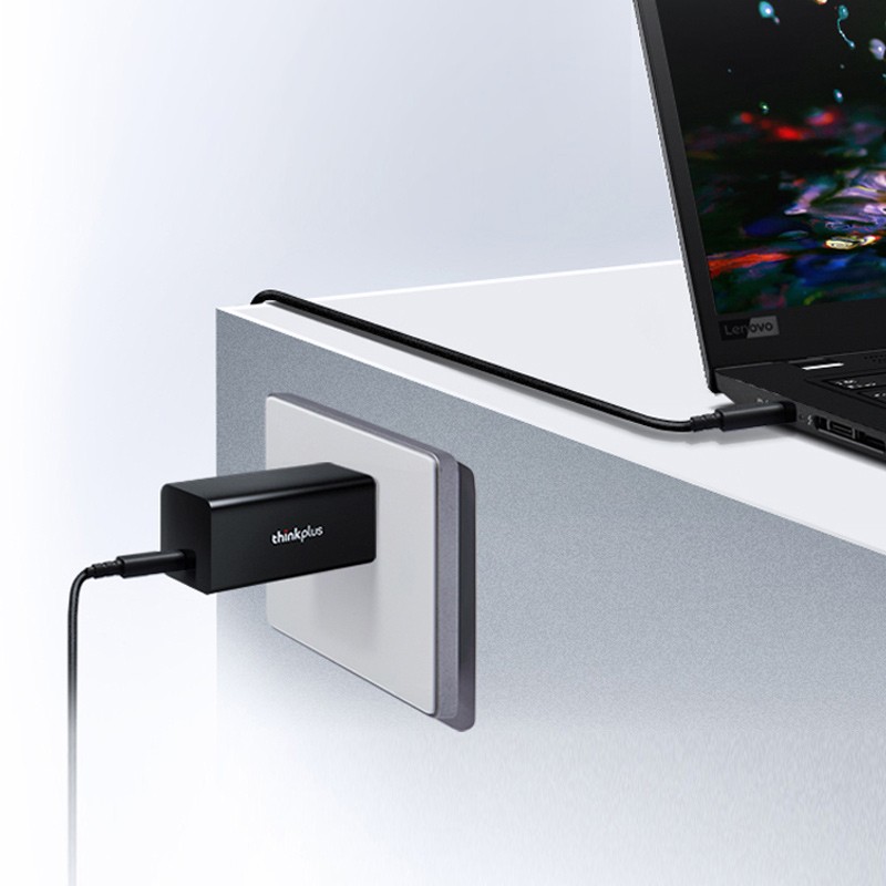 联想 Lenovo 65W 氮化镓升级版 笔记本适配器 黑色 计价单位:个