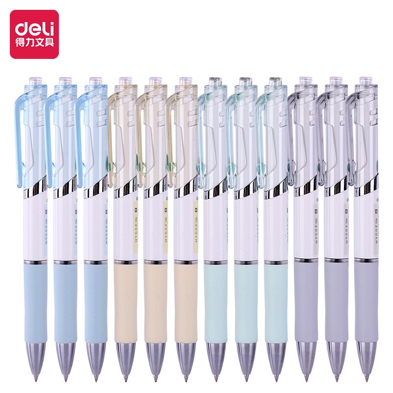 得力 deli S11 中性笔 0.5mm 子弹头 按动 12支/盒 黑色 计价单位:盒