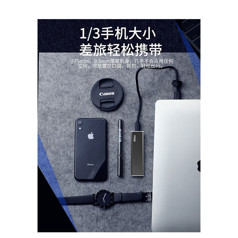 朗科 Netac ZM1 移动硬盘 直插式闪存盘 512G 灰色 计价单位:个
