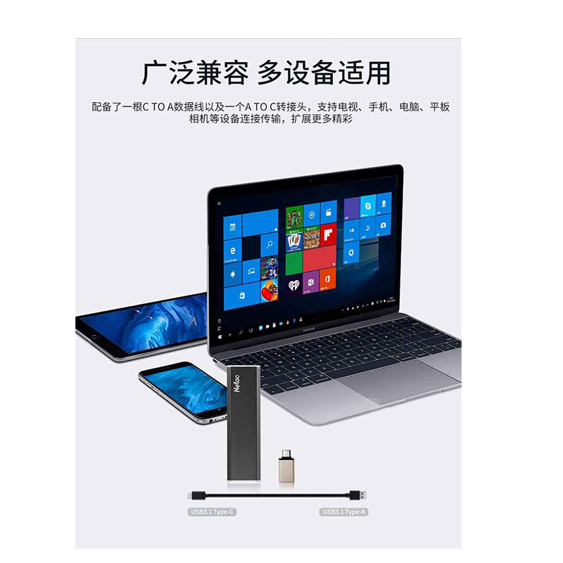 朗科 Netac ZM1 移动硬盘 直插式闪存盘 512G 灰色 计价单位:个