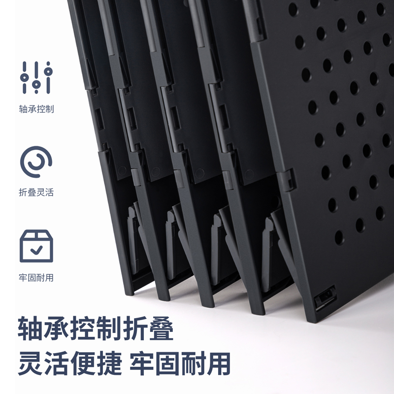 得力 deli 78996 四联折叠文件框 深灰色 计价单位:个