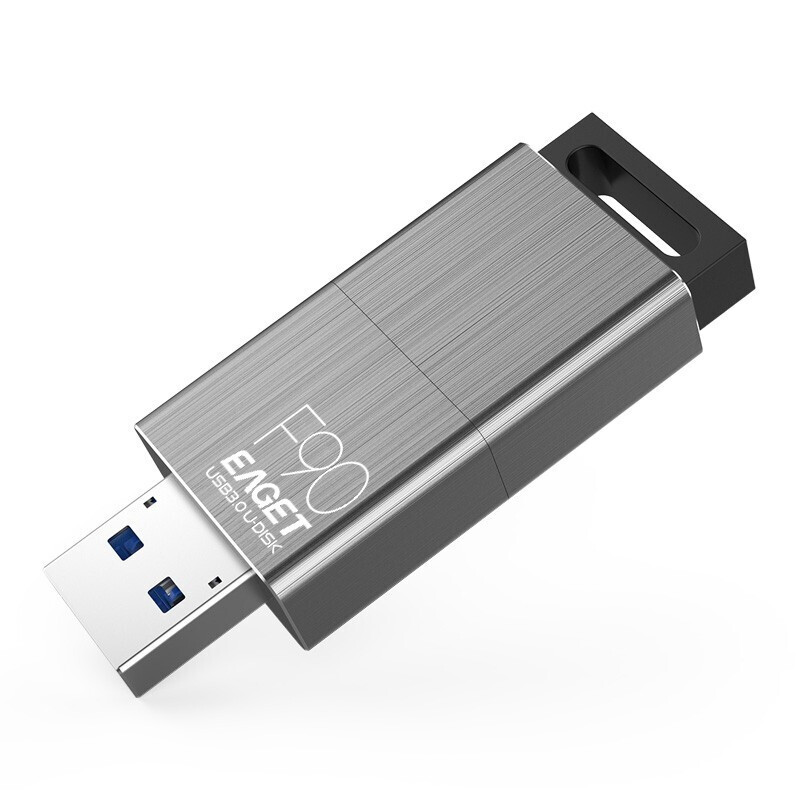 忆捷 EAGET F90 U盘 USB3.0 高速 金属推拉式 枪色 32GB 计价单位:个