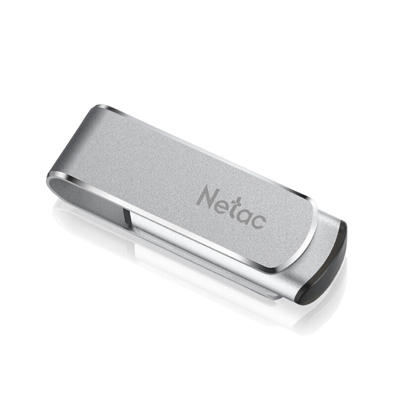 朗科 Netac U388 U盘 128G USB3.0金属旋转 银色 计价单位:个