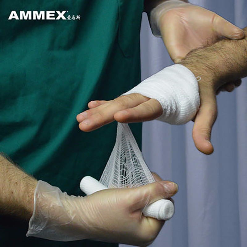 爱马斯 AMMEX GPX3M46100 一次性PVC手套 透明 L码 100只/盒 计价单位:盒