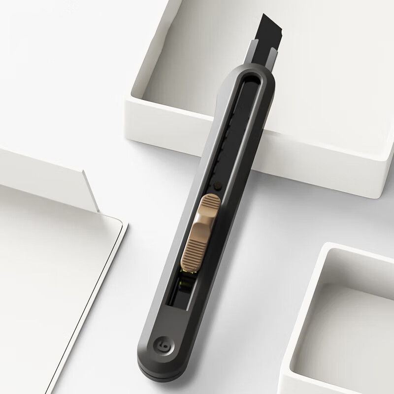 纽赛 NUSIGN  NS063 9mm美工刀 深灰色 尾部自带折刀器 计价单位:把