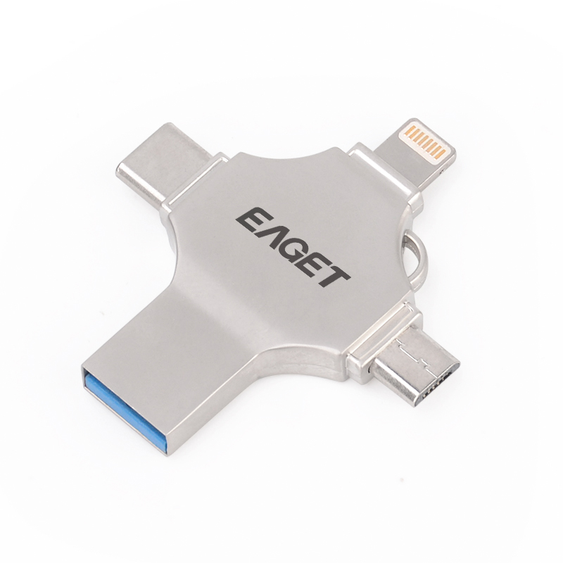 忆捷 EAGET CF12 U盘 32GB 苹果安卓type-c四合一U盘手机电脑两用优盘 计价单位:个