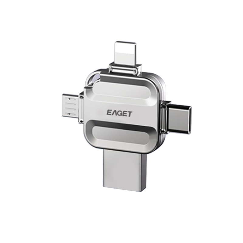 忆捷 EAGET I71 U盘 128G USB3.0 Lightning Type-C MicroUSB四口 计价单位:个
