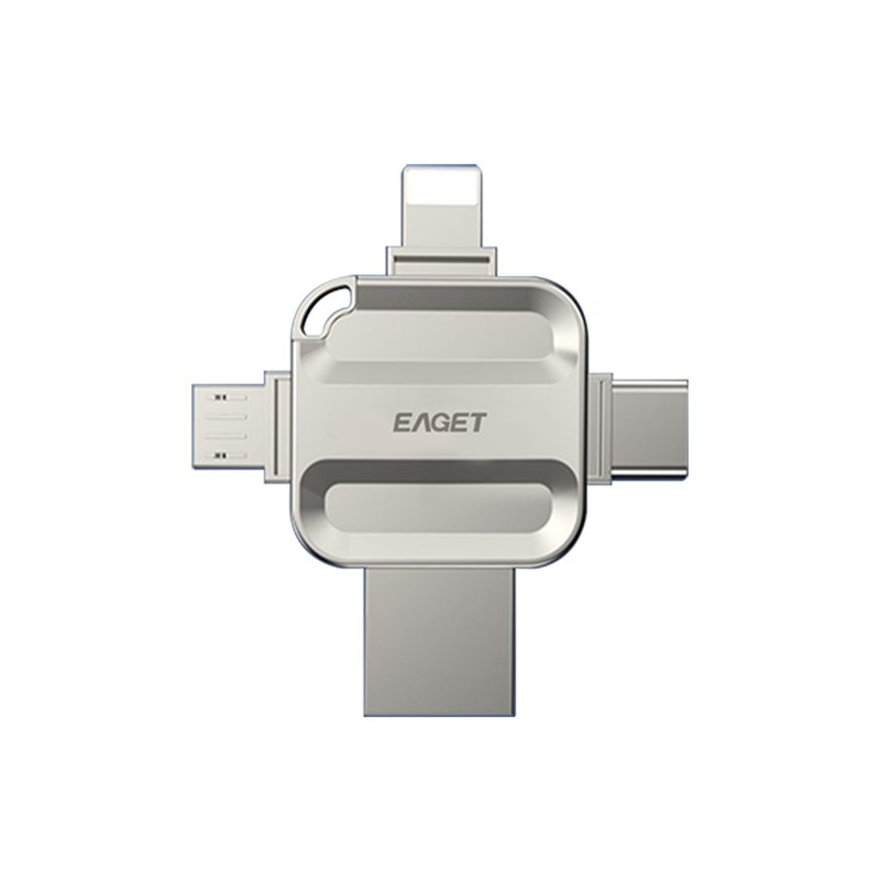 忆捷 EAGET I71 U盘 128G USB3.0 Lightning Type-C MicroUSB四口 计价单位:个