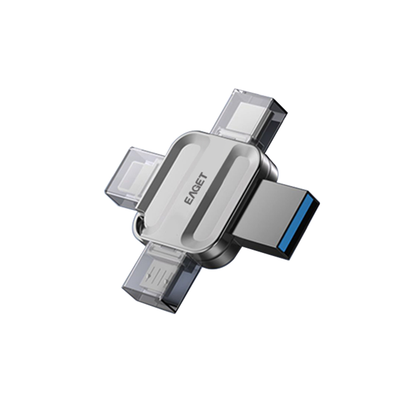 忆捷 EAGET I71 U盘 128G USB3.0 Lightning Type-C MicroUSB四口 计价单位:个