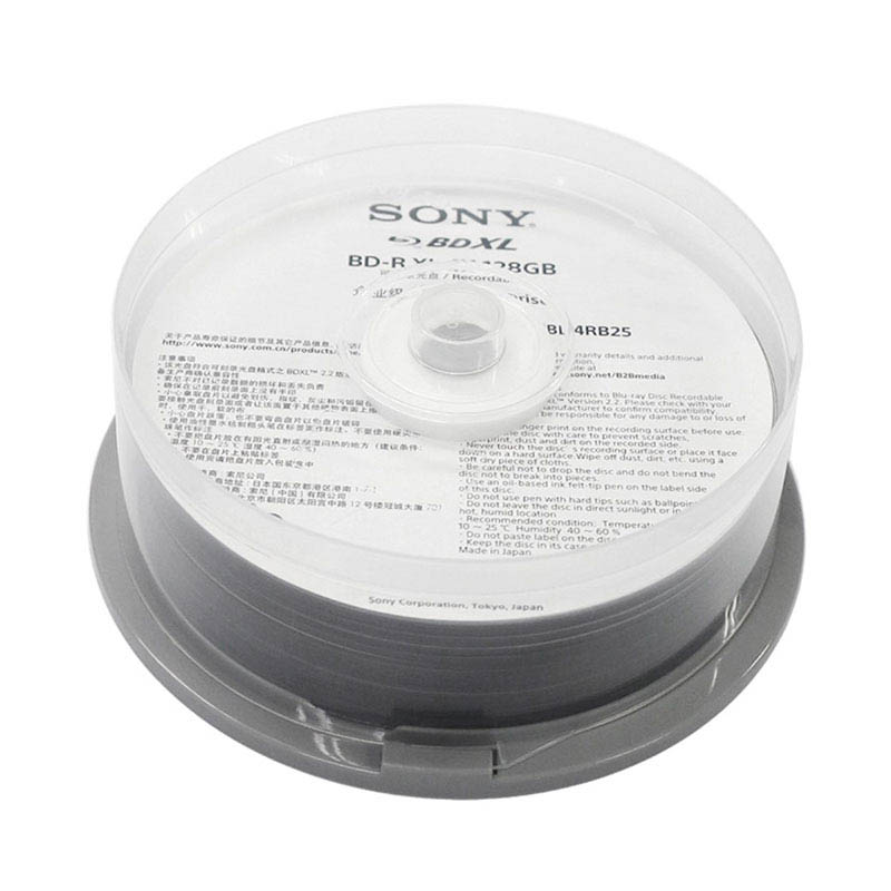索尼 SONY BD-R 刻录盘 企业级蓝光可打印 128G XL大容量 5张 计价单位:套