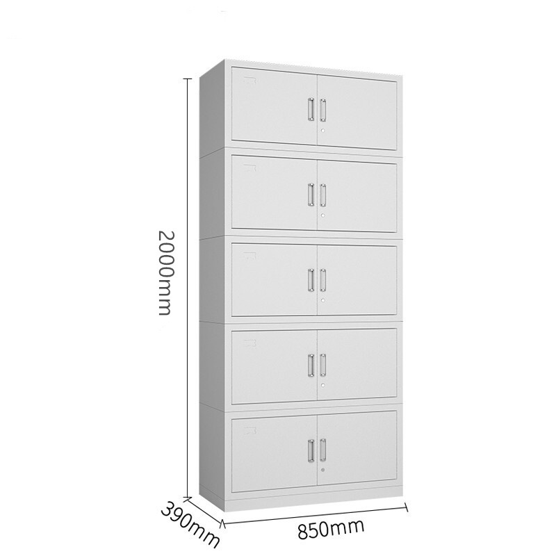 俱元  JY-WJG007 分体五节柜 850*390*2000mm 钢制 灰白色 计价单位:组