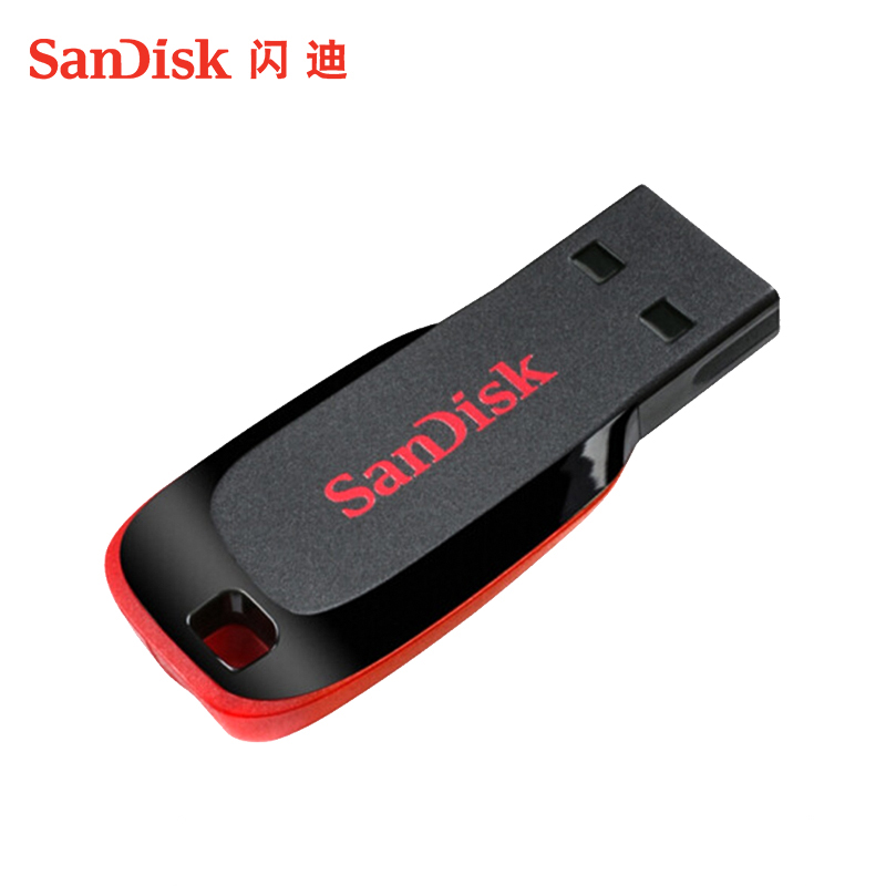 闪迪 Sandisk CZ50 16G 酷刃U盘 USB2.0 黑红色 时尚设计 安全加密软件 计价单位:个